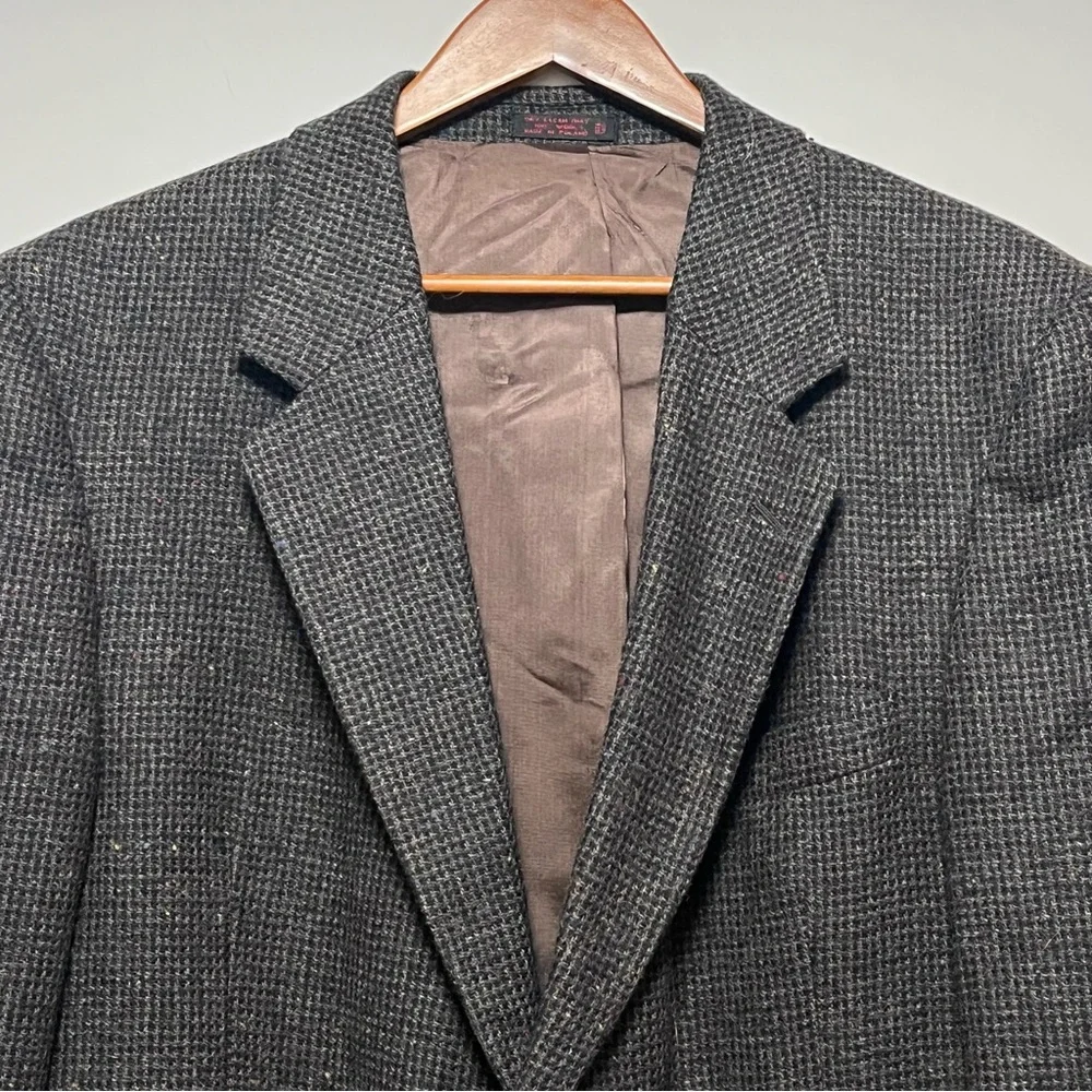 Vtg BOSTON TRADERS Men 44R Tweed Sportcoat Wool Blazer Birdseye Fleck Multicolor